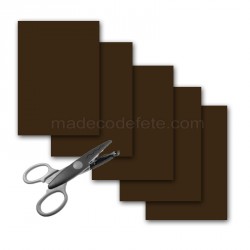 5 feuilles A4 300 g marron