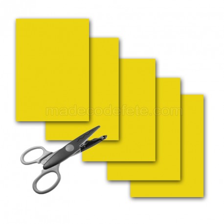 5 feuilles A4 300 g jaune