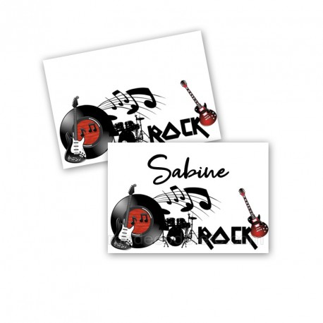 Porte-noms musique rock (lot de 10)