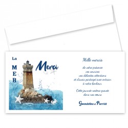 Carton remerciement phare