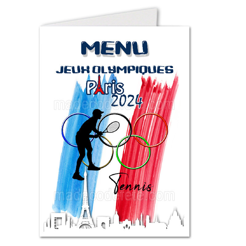 Menu thème jo paris 2024 tennis