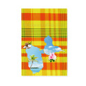 Etiquettes Guadeloupe madras jaune x 10