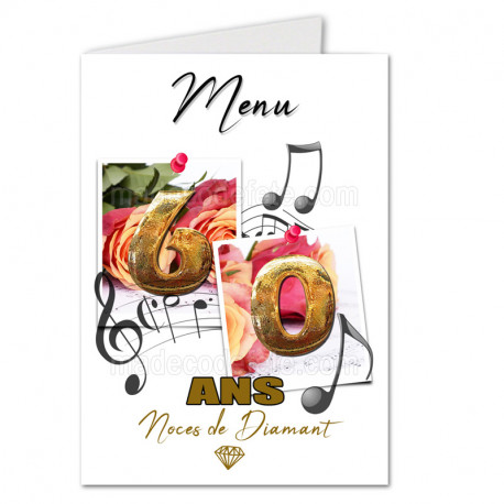 Menu noces diamant musique