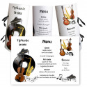 Menu rond cd instruments musique