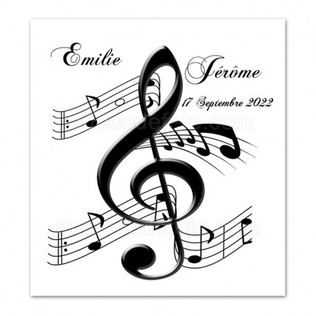 Faire-part notes de musique