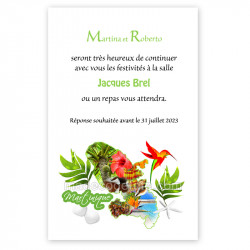 Encart repas Martinique colibri