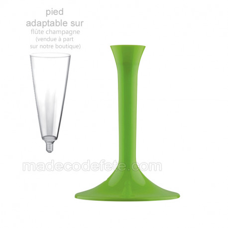 Pied verre vert anis