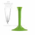 Pied de verre vert anis