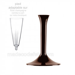 Pied verre marron chocolat