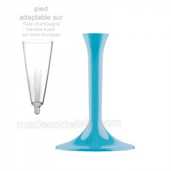 Pied verre turquoise