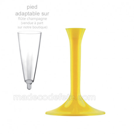 Pied verre jaune