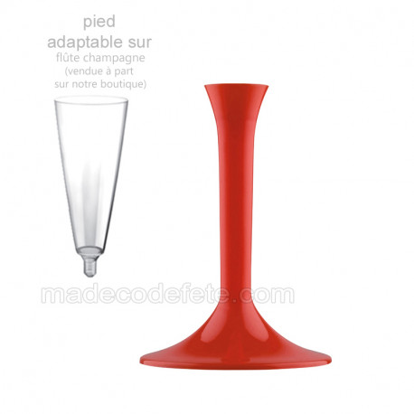 Pied verre rouge