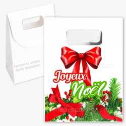 Boîte chocolats Joyeux Noël houx 200 g