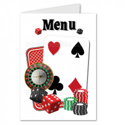 Menu thème jeux et casino