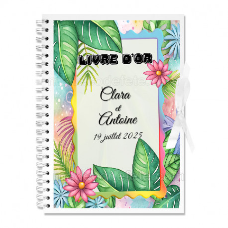 Livre d'or floral tropical