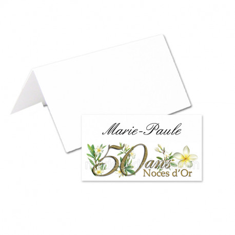 24 porte-noms noces d'or floral