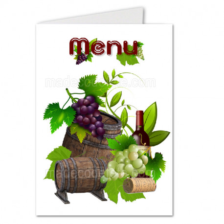 Menu thème vin