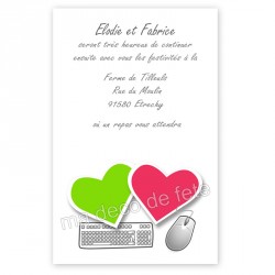 Invitation repas mariage internet