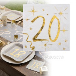 Gobelet en carton anniversaire 20 ans - Deco Anniversaire 20 ans - Badaboum